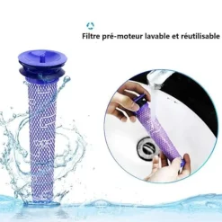 SWAREY Dammsugare & Tillbehör--batteri för Dyson V7-serien 4000mAh 21,6V Li-ion med 2 filter och 1 borste och skruvmejsel