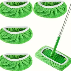 DMstore Städmoppar-Swiffer Mopp Ersättningsdyna, Platta Golvmoppduk, Tvättsbar och Hållbar Ersättningsmoppduk, Dammmopphuvud, Användning i Våt och Torr