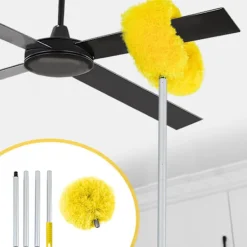Fönsterrengöring-Takfläkt Dammvippa, Dammvippor för Rengöring, Mikrofiber Dammvippa med Förlängningsstång 47 Tum, Dammvippa för Rengöring av Takfläkt, Högt Tak, Möbel | Fyndiq