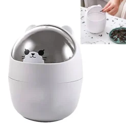 Soptunnor-Tecknad Papperskorg Sopsäck Plast Liten, Grå, 1 styck