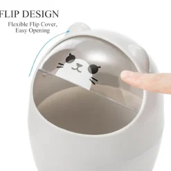 Soptunnor-Tecknad Papperskorg Sopsäck Plast Liten, Grå, 1 styck