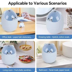 Soptunnor-Tecknad Papperskorg Sopsäck Plast Liten, Grå, 1 styck