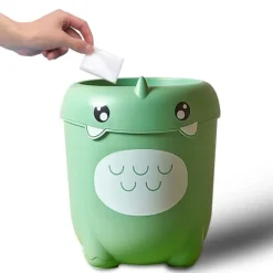 Soptunnor-Tecknad Soptunna Dinosaurie Papperskorg Plast Soptunna Vattentät Papperskorg