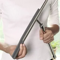 Fönsterrengöring-Teleskopisk duschskrapa med silikonblad för badrum, kök, bil