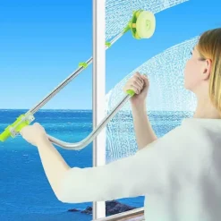 Fönsterrengöring-Teleskopisk fönsterputsare - U-formad skrapa - Lätt att nå