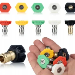 Rosfix Högtryckstvättar-Teleskopisk Tvättlans 1,5-6,3M – 4000 PSI | Aluminium | 5 Munstycken | Kompatibel med Karcher HD HDS