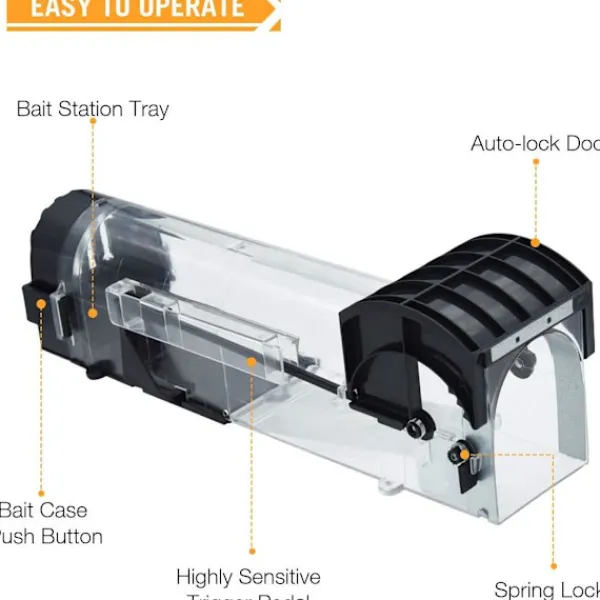 Generic Skadedjur & Insekter-Återanvändbar Råttfälla Musfälla Giftfri Miljövänlig one size