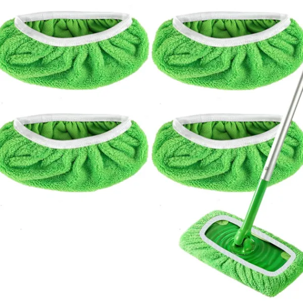 ATELA Städmoppar-Återanvändbara mikrofibermoppdynor för Swiffer Sweeper Mop - torra sop- och våtmoppdynor för hushållsrengöring - 4-pack
