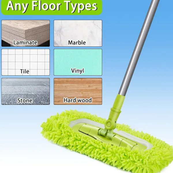 ATELA Städmoppar-Återanvändbara torra moppdukar av mikrofiber för våtmoppar Kompatibel med Swiffer Sweeper Mop Ersättningsmoppar för rengöring av golv med hård träyta 4 Pack | Fyndiq