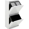 ARREGUI Soptunnor-Återvinningsbehållare Basic CR401-B 3 Fack 45 L Vit