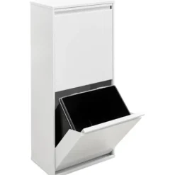 ARREGUI Soptunnor-Återvinningsbehållare Basic CR401-B 3 Fack 45 L Vit