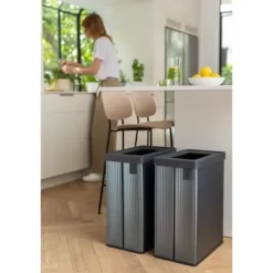 CURVER Soptunnor-Återvinningskärl - VERTO - - 54 L - Pärlgrå