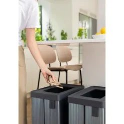 CURVER Soptunnor-Återvinningskärl - VERTO - - 54 L - Pärlgrå