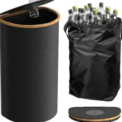 Soptunnor-Återvinningskärl Kompatibel med Kök, Återvinningskärl med 1 Avtagbar och Återanvändbar Innerpåse, Stor Återvinningskärl med Lock Kompatibel med Flaska | Fyndiq