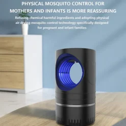 Skadedjur & Insekter-Tianyan Lila Ljus Katalytisk Mygga, Hushållsmygga Inandning Elektronisk Myggbekämpning（Svart）