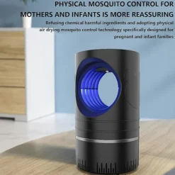 Skadedjur & Insekter-Tianyan Lila Ljus Katalytisk Mygga, Hushållsmygga Inandning Elektronisk Myggbekämpning（Svart）