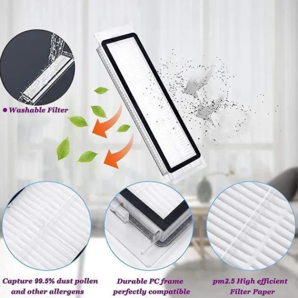 Dammsugare & Tillbehör-Tillbehör för S5 Max S6 Max S6 Pure S6 Maxv S50 S51 S55 S60 S65 S5 S6 Dammsugare Xiaomi-kompatibel