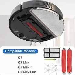 Crowned Dammsugare & Tillbehör-Tillbehör till Q7 / Q7 Max / Q7 / Q7 Plus, borste kit robotdammsugare tillbehör