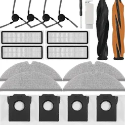 Dammsugare & Tillbehör-Tillbehörssats för D20 Robotdammsugare Delar Huvudsida Borste Hepa Filter Moppduk Dammpåsar