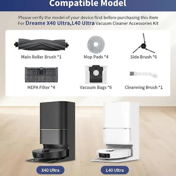 Dammsugare & Tillbehör-Tillbehörssats för Dreame X40 & L40 Ultra dammsugare
