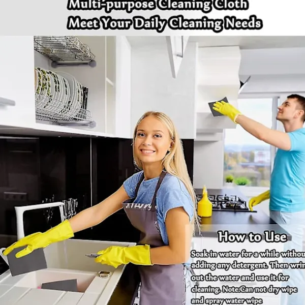 Svampar & Dukar-Tjock Magisk Rengöringsduk, Mikrofiber Glasrengöringsdukar, Återanvändbar Magisk Rengöringsduk Utan Ränder 30 x 30 cm 10 st