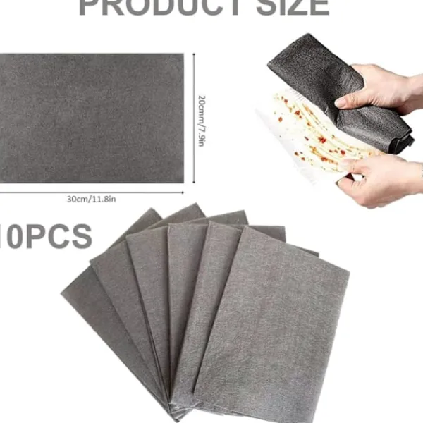 Svampar & Dukar-Tjockare Magisk Rengöringsduk, 10 st Återanvändbara Mikrofiber Rengöringsdukar, Randfri Magisk Mikrofiberduk för Fönster, Glas, Bil