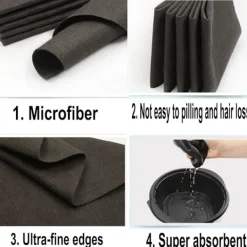 Svampar & Dukar-Tjockare Magisk Rengöringsduk, 10 st Återanvändbara Mikrofiber Rengöringsdukar, Randfri Magisk Mikrofiberduk för Fönster, Glas, Bil