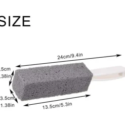 Rengöringsmedel-Toalett Badrum Rengöring Pimpsten Rostfritt Stål Fin Sandborste med Handtag (2-pack)_yux