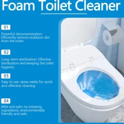 unbranded Rengöringsmedel-Toalettskumrengöring, 2025 Nya toalettrengöringsmedel, Avancerad badrumsrengöring för hemmet, Kraftfulla snabbrengöringsmedel för badrumstillbehör (1) | Fyndiq