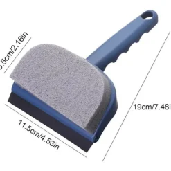 Superp Fönsterrengöring-Torkarbladssvampborste, två-i-ett torkarblad multifunktionell rengöringsborste glasskrapa, dubbelrengöringsborste svamprengöringsborste