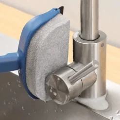 Superp Fönsterrengöring-Torkarbladssvampborste, två-i-ett torkarblad multifunktionell rengöringsborste glasskrapa, dubbelrengöringsborste svamprengöringsborste