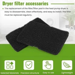 Torktumlare-Torkfilter 2964840100, Luddfilter DE8635Rx DS7512Pa Kompatibelt med torktumlare, 10-pack ersättningsfilter