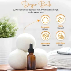 Torktumlare-Torktumlare bollar, ullbollar tvätt, återanvändbara torktumlare bollar 4pc-7cm 4pc-7cm