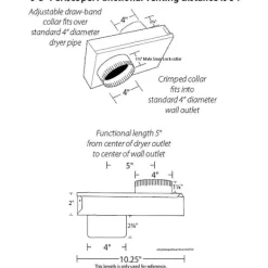 Torktumlare-Torktumlare Ventilationsperiskop Torktumlare Ventilationsadapter Förhindra Slangvikning