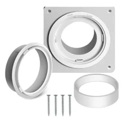 Torktumlare-Torktumlare Ventilationsväggplatta med Slang (4 Tum 8 Fot), Twist Lock Torktumlare Ventilationsanslutningskit, 4 Tum Torktumlare Kanalanslutningsfläns | Fyndiq