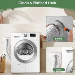 Torktumlare-Torktumlare Ventilationsväggplatta med Slang (4 Tum 8 Fot), Twist Lock Torktumlare Ventilationsanslutningskit, 4 Tum Torktumlare Kanalanslutningsfläns | Fyndiq