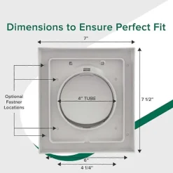 Torktumlare-Torktumlarens ventilationslock med dubbla dörrar, utomhus, 4 tum, torktumlarens ventilationslock, torktumlarens ventilationsrör och trimring, inomhus | Fyndiq
