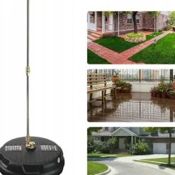 Rosfix Högtryckstvättar-T-Racer 15 Tvaetborste Set – Roterande Arm | 5 Munstycken | Skumpistol 1000Ml | Kompatibel med Lavor, Parkside