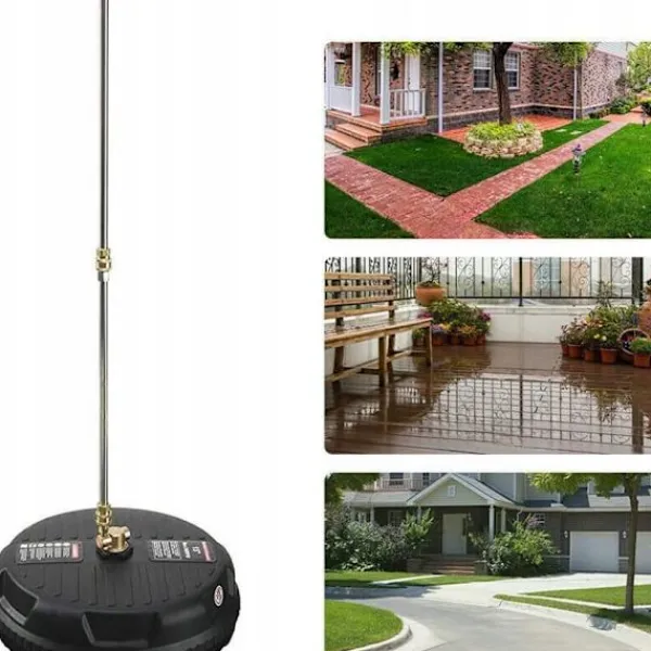 Rosfix Högtryckstvättar-T-Racer 15 Tvaetborste Set – Roterande Arm | 5 Munstycken | Skumpistol 1000Ml | Kompatibel med Lavor, Parkside