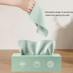 Svampar & Dukar-Trasor i en låda (20 stycken) - 19,8 x 19,8 cm återanvändbara våtservetter för rengöring, kantlösa frottéhanddukar, verkstadstrasor, tvätt, damm, engångs | Fyndiq