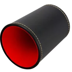 unbranded Soptunnor-Tärningsbehållare Tärningsspel Del Tärningsskakare Behållare PU Läder Barverktyg