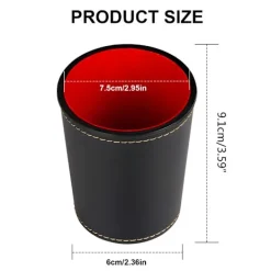 unbranded Soptunnor-Tärningsbehållare Tärningsspel Del Tärningsskakare Behållare PU Läder Barverktyg