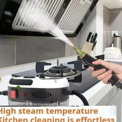 Ångtvättar-Tryckångrengörare 2500W Hög Temperatur, 1200ml Stor Tank (Röd)