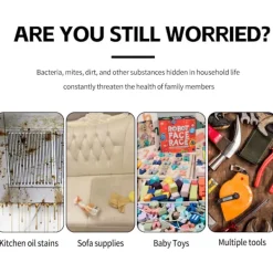 Unbranded Ångtvättar-Trycksatt Handhållen Multi-Yta Naturlig Ångrengörare, Multifunktionell Ångare för Hemmabruk, Ångare för Rengöring av Golv, Bil