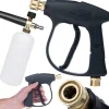 Rosfix Högtryckstvättar-Trycktvattarpistol 4350PSI 22Mm med Skumpistol 1000Ml – Ergonomisk | Snabbkoppling | Kompatibel med Karcher, Lavor