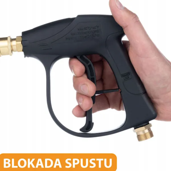 Rosfix Högtryckstvättar-Trycktvattarpistol 4350PSI 22Mm med Skumpistol 1000Ml – Ergonomisk | Snabbkoppling | Kompatibel med Karcher, Lavor