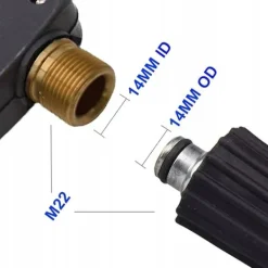 Rosfix Högtryckstvättar-Trycktvattarpistol 4350PSI 22Mm med Skumpistol 1000Ml – Ergonomisk | Snabbkoppling | Kompatibel med Karcher, Lavor