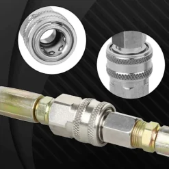 unbranded Högtryckstvättar-Trycktvättsadapterset, 3/8 tum rostfritt stål hane och hona snabbkopplingssats för trycktvättar och spruta