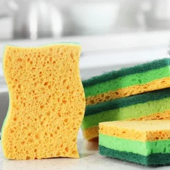 Svampar & Dukar-Tunga Cellulosaskrubbsvampar - 16-pack, Dubbelsidig Skrubb