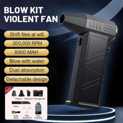 Dammsugare & Tillbehör-Turbo Jet Fläkt 300000RPM Kraftfull Luftfläkt Borstlös Motor Turbo Fläkt 8000mAh Souffleur Air Puiss